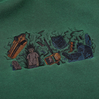 "super kid" Hoodie green