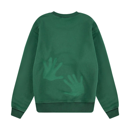 "super kid" crewneck green