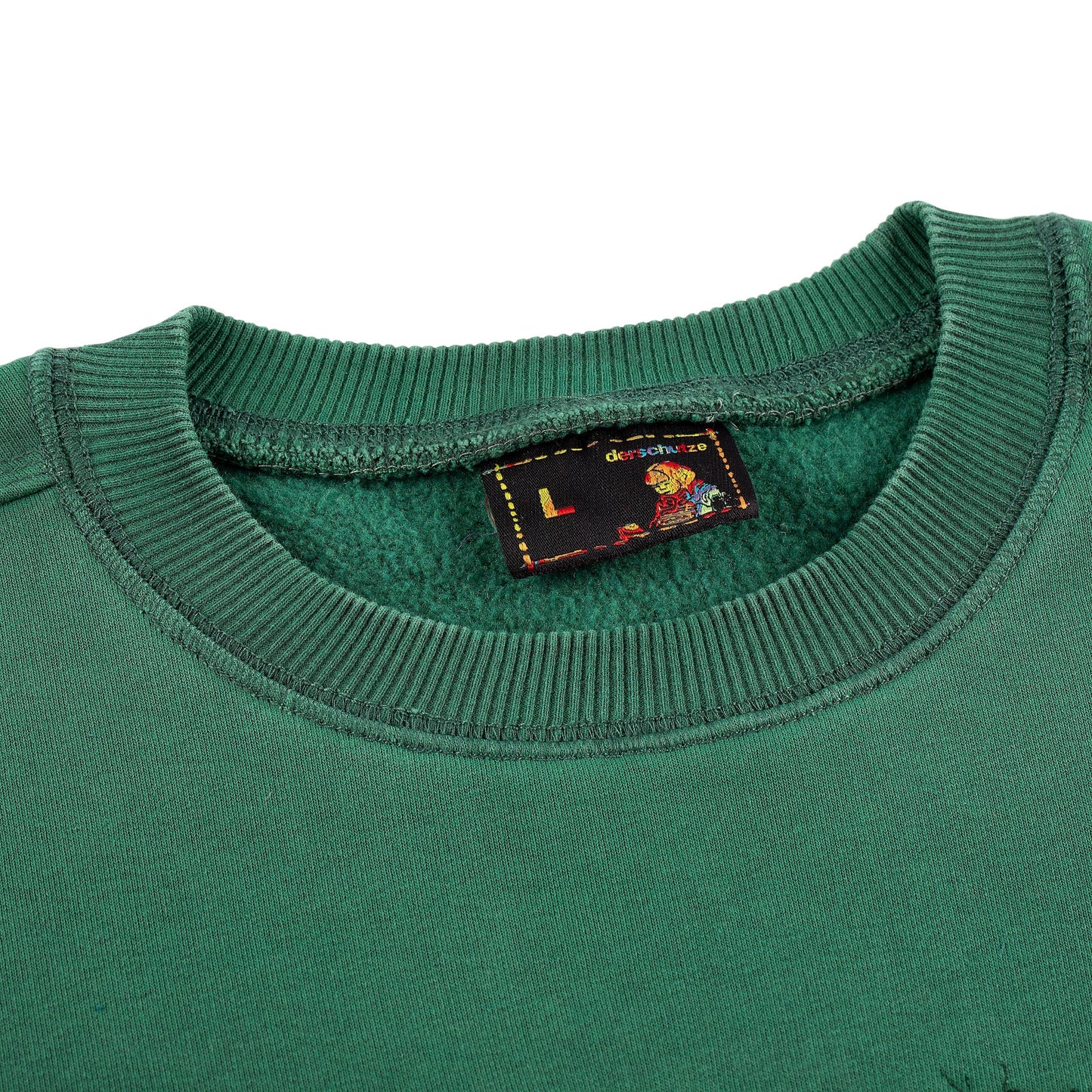 "super kid" crewneck green
