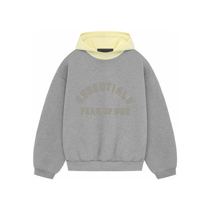 SS24 Hoodie Dark Heather Oatmeal/Garden Yellow