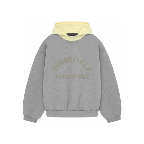 SS24 Hoodie Dark Heather Oatmeal/Garden Yellow