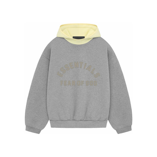 SS24 Hoodie Dark Heather Oatmeal/Garden Yellow