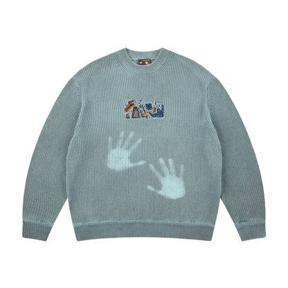 "super kid" heat reactive knit blue