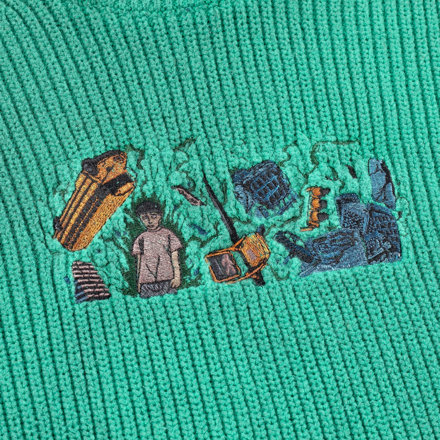 "super kid" heat reactive knit green