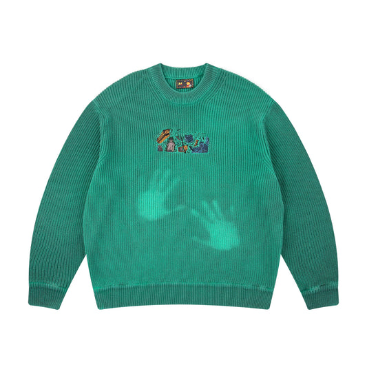 "super kid" heat reactive knit green