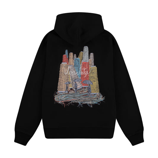 "embroidery" Hoodie black