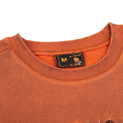 "super kid" crewneck orange