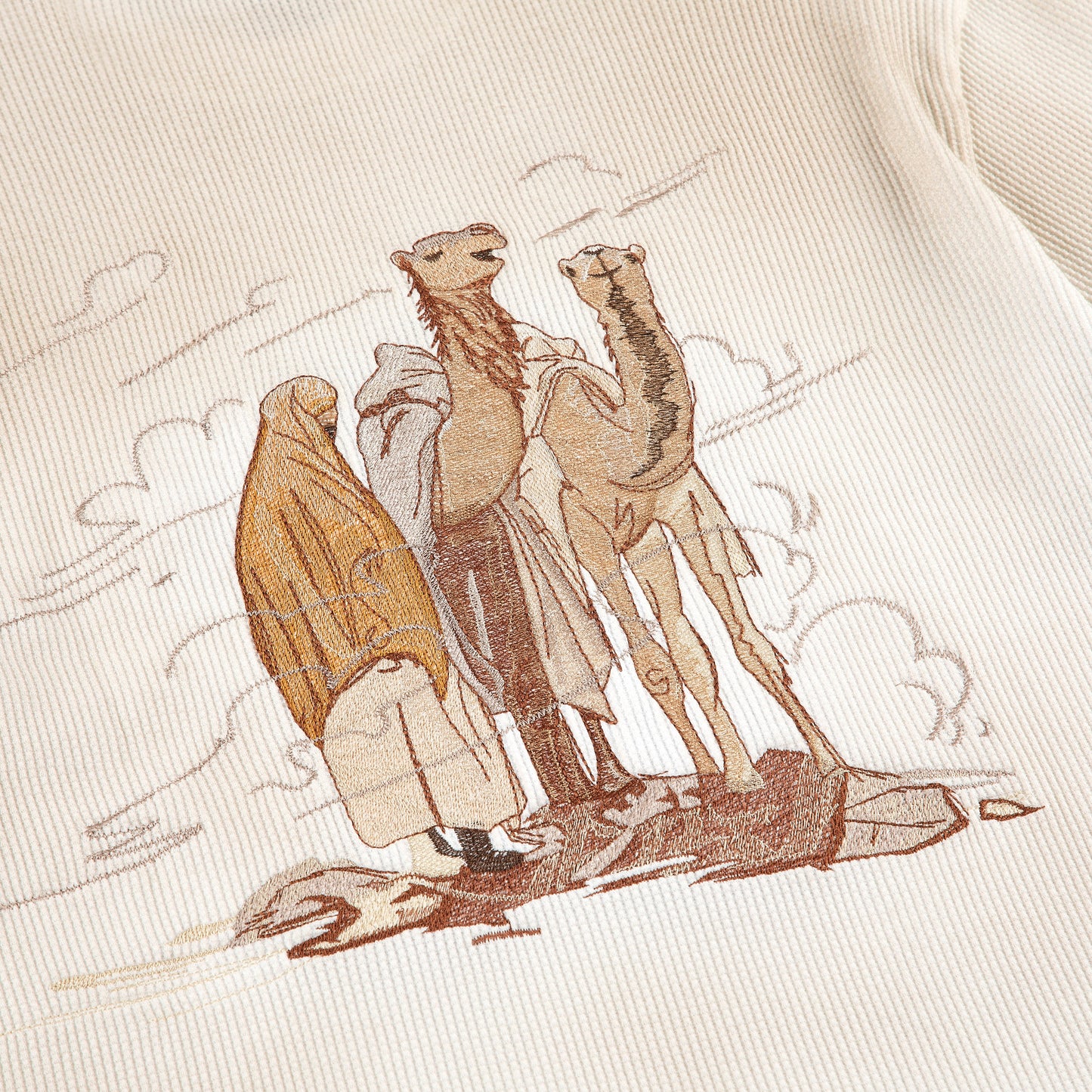 "yasmin v3" waffle long sleeve off white