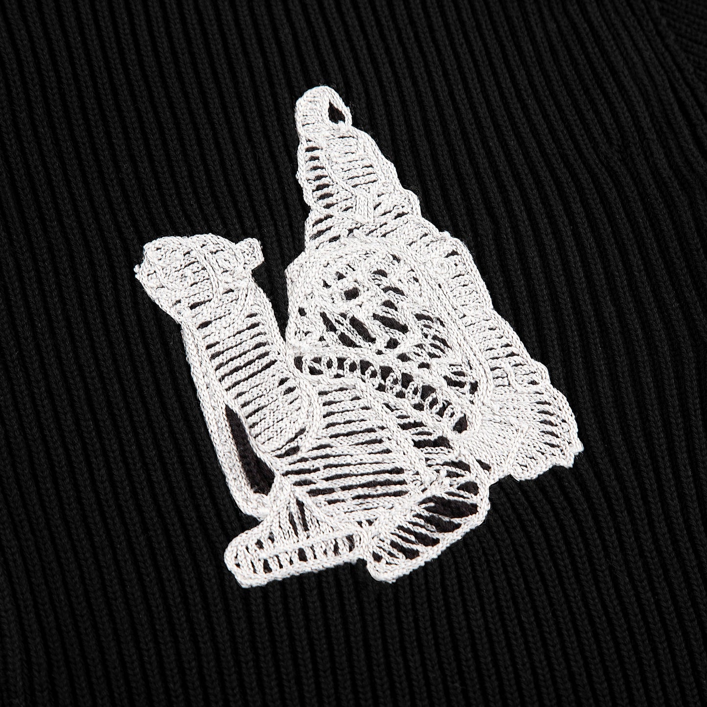 "yasmin v3" Zip Up knit black