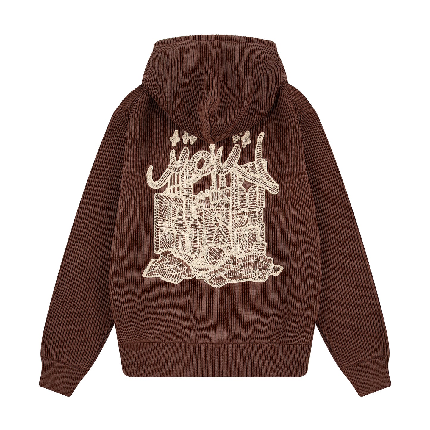 "yasmin v3" Zip Up knit brown
