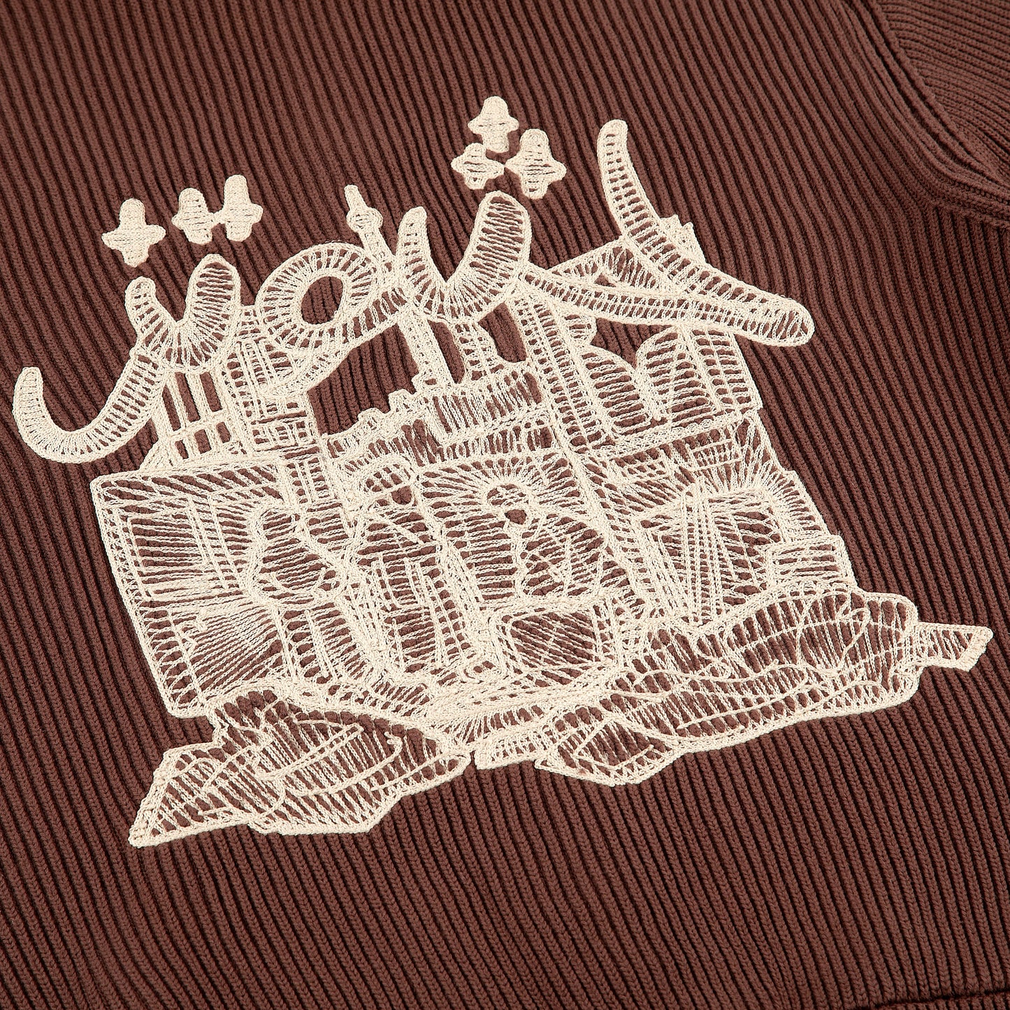 "yasmin v3" Zip Up knit brown