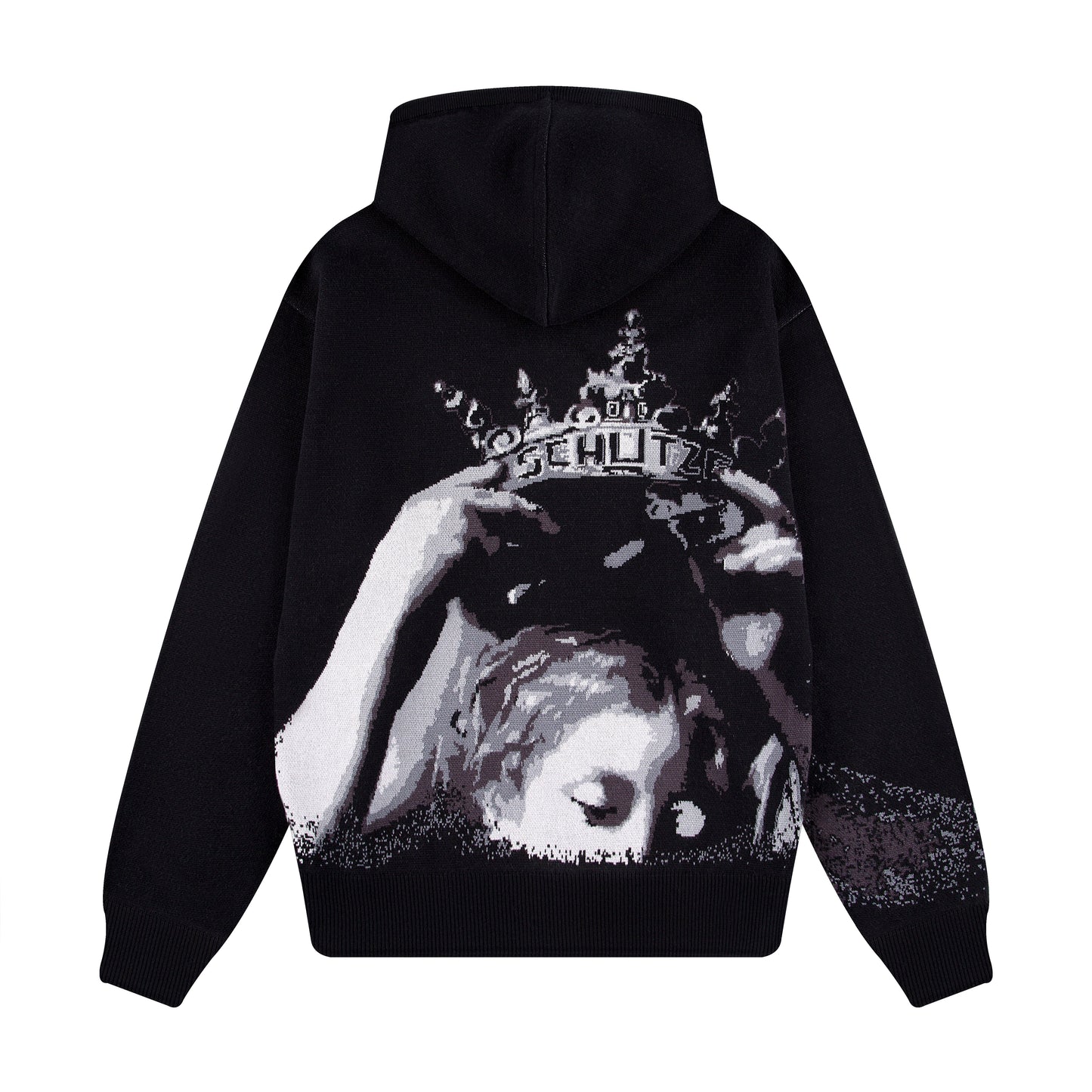"awakening" knit Hoodie black
