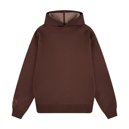 "awakening" knit Hoodie brown
