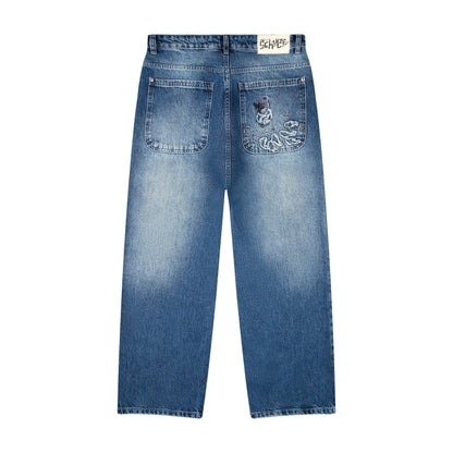 "koi fish v2" denim blue