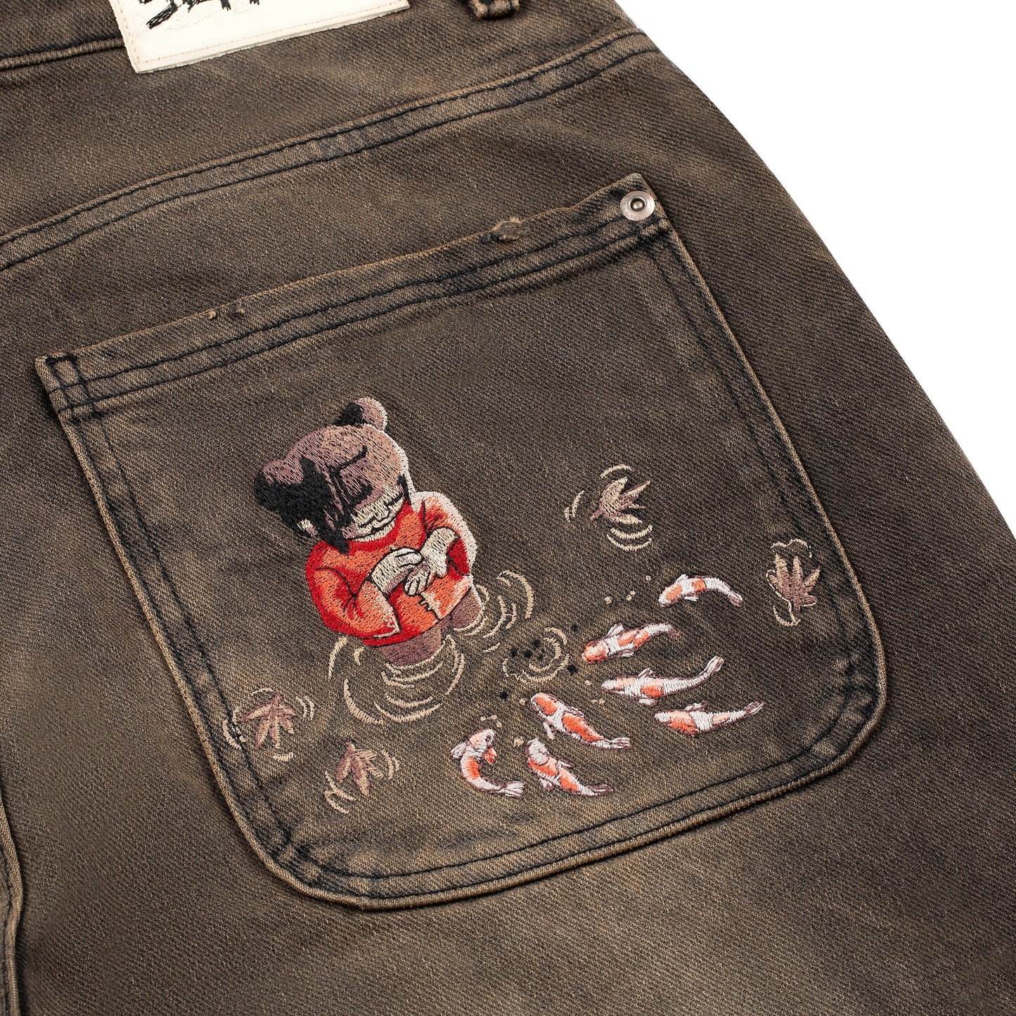 "koi fish v2" denim brown