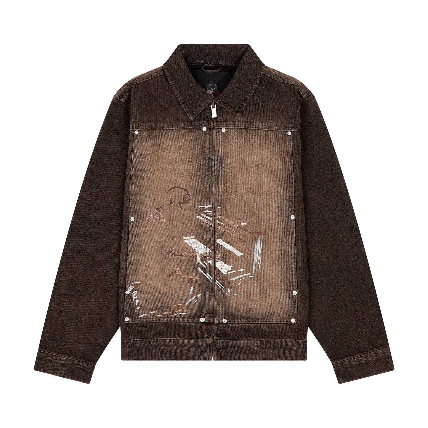 "jazz v2" denim Jacket brown
