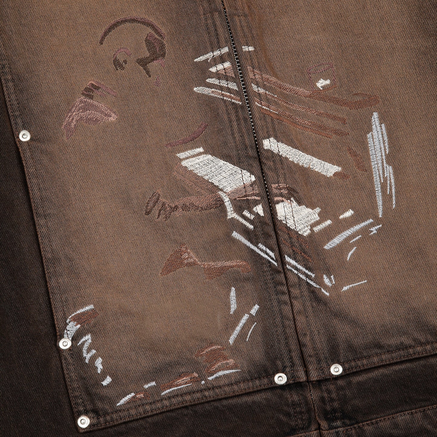 "jazz v2" denim Jacket brown