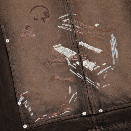 "jazz v2" denim Jacket brown