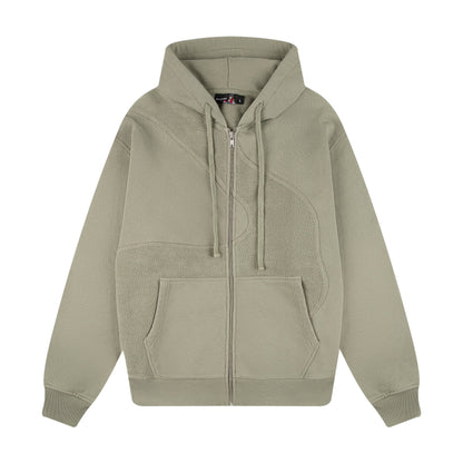 "lotus" Zip Up khaki