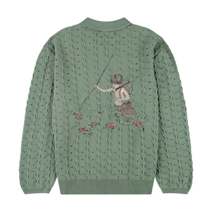 "lotus" longsleeve knit green