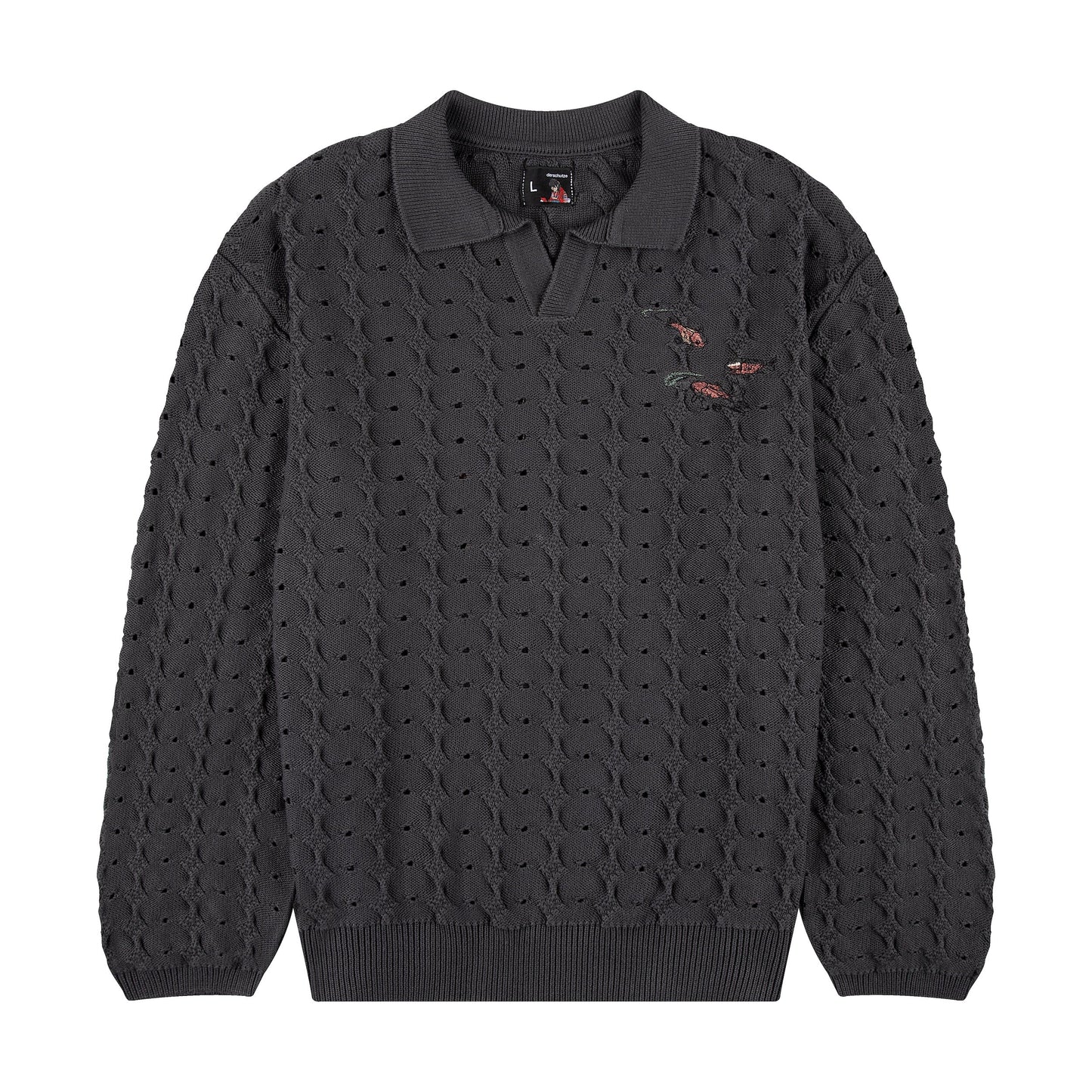 "lotus" longsleeve knit anthracite