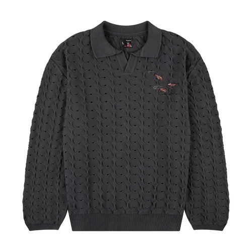 "lotus" longsleeve knit anthracite