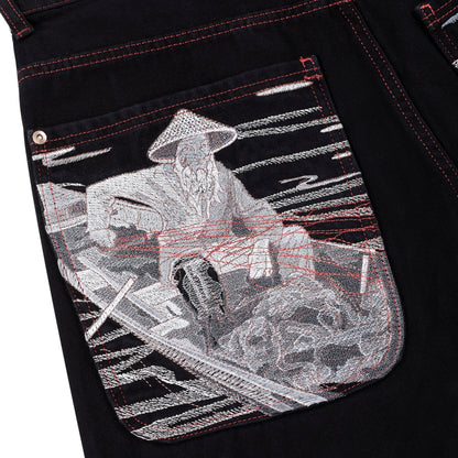 "lotus" Jorts black