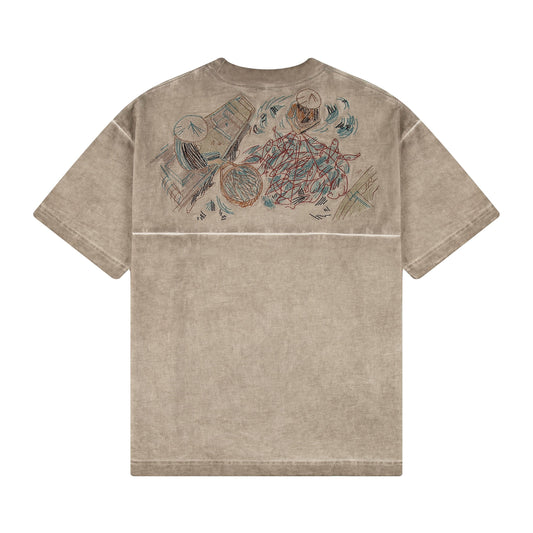 "lotus" T shirt sage green