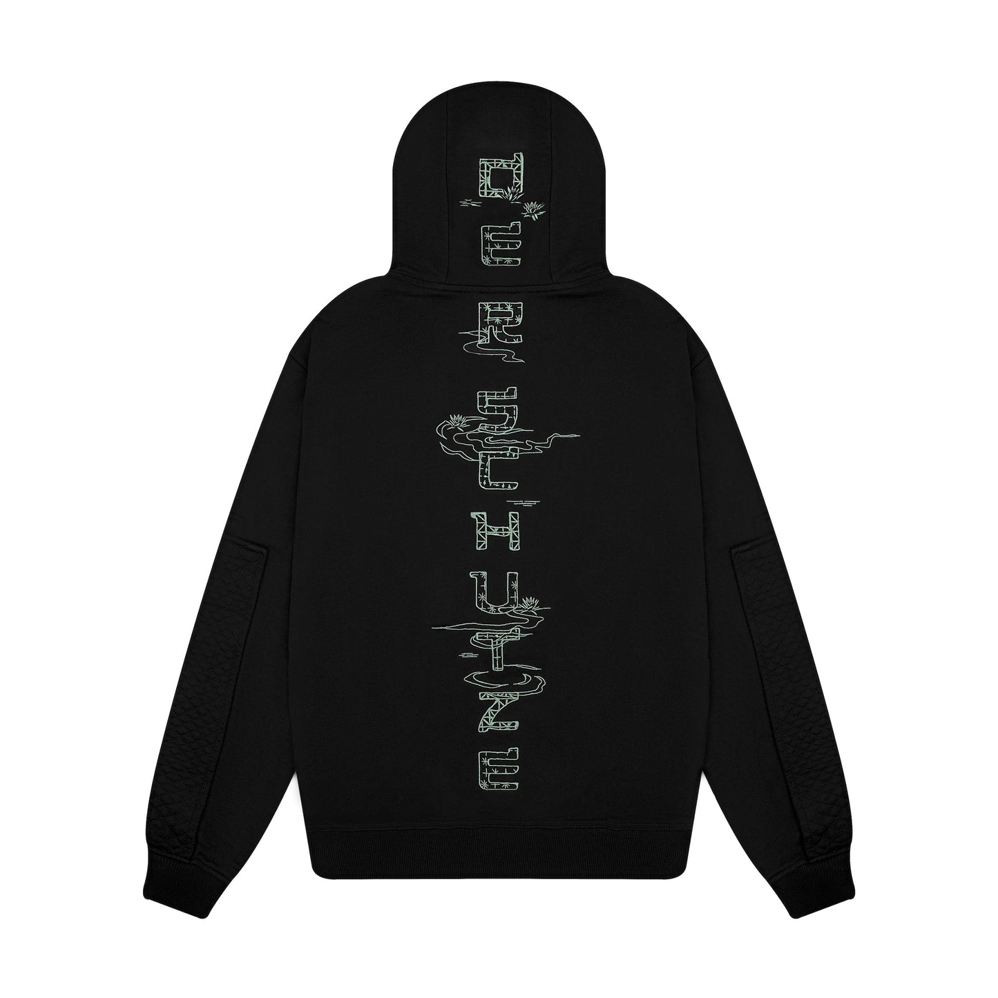 "sashiko" Hoodie black