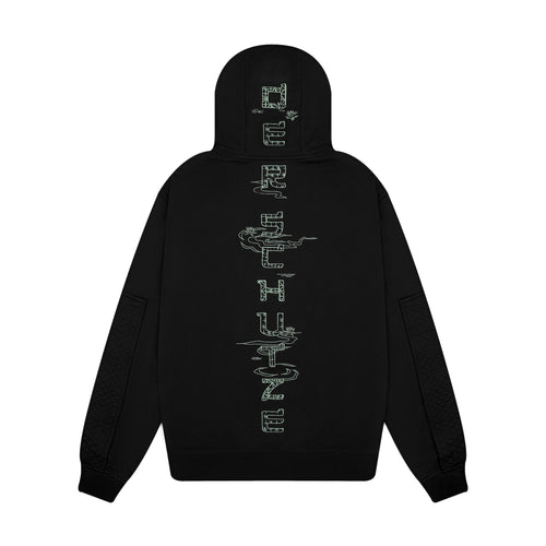"sashiko" Hoodie black