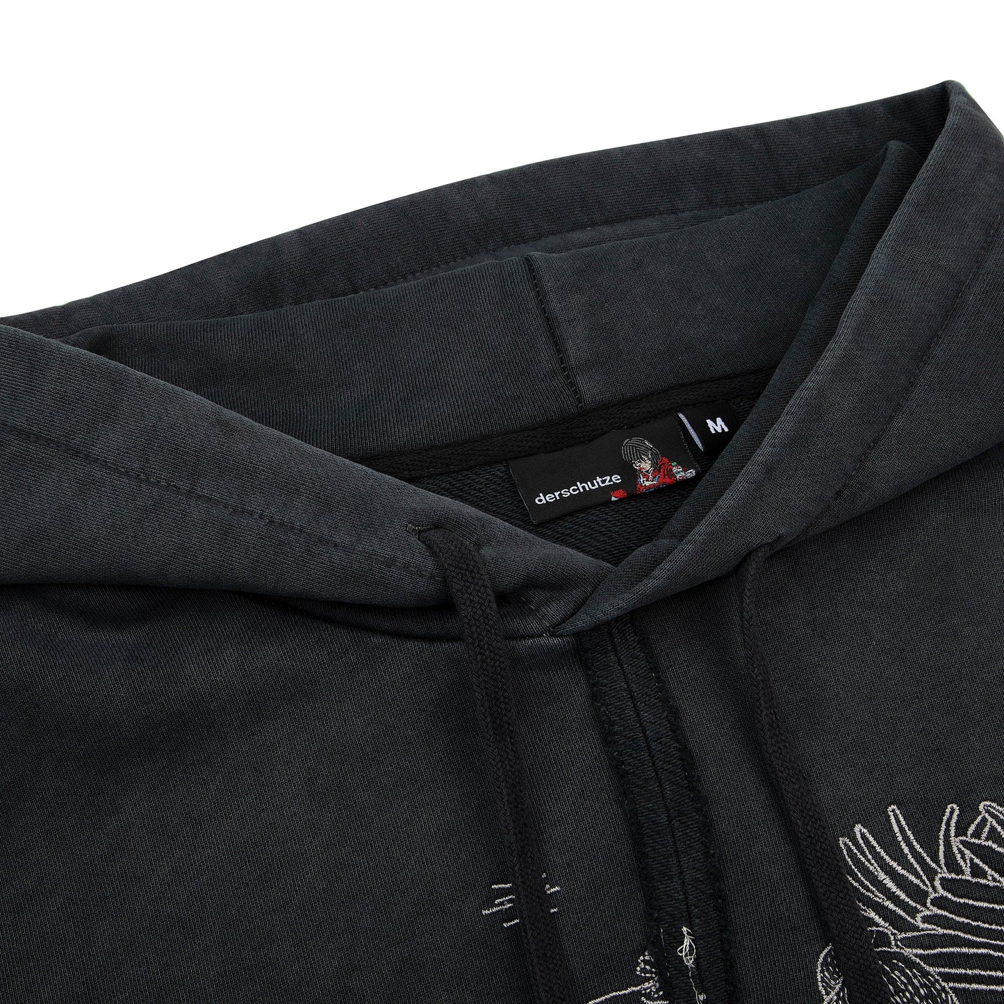 "sashiko" Hoodie anthracite