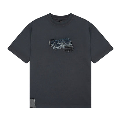 "sashiko" T Shirt anthracite