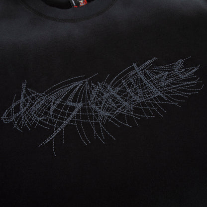 "sashiko" T Shirt black