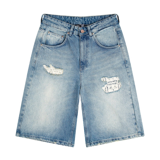 "lotus" Jorts blue
