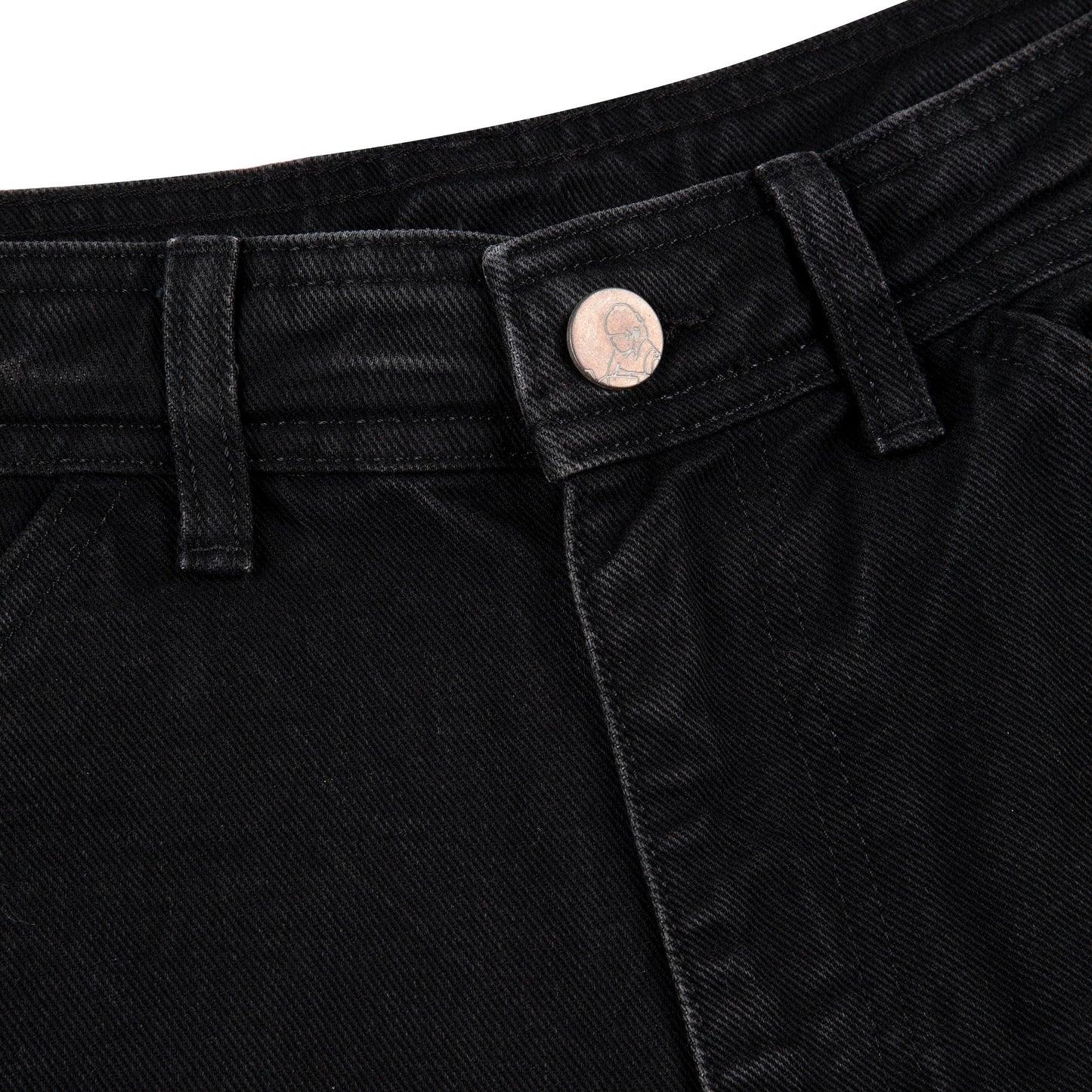 "lotus" Jorts black fishnet