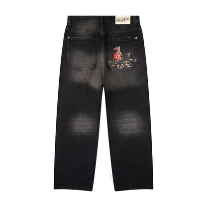 "koi fish v2" denim black
