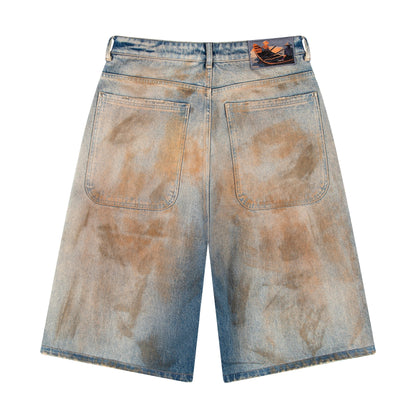 "lotus" Jorts mud wash