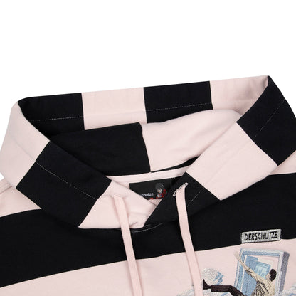 "on air" pink-purple striped Hoodie