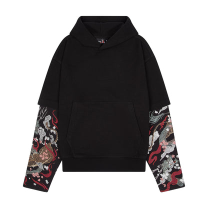 "yakuza" double sleeve Hoodie