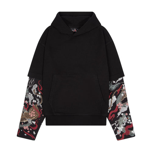 "yakuza" double sleeve Hoodie