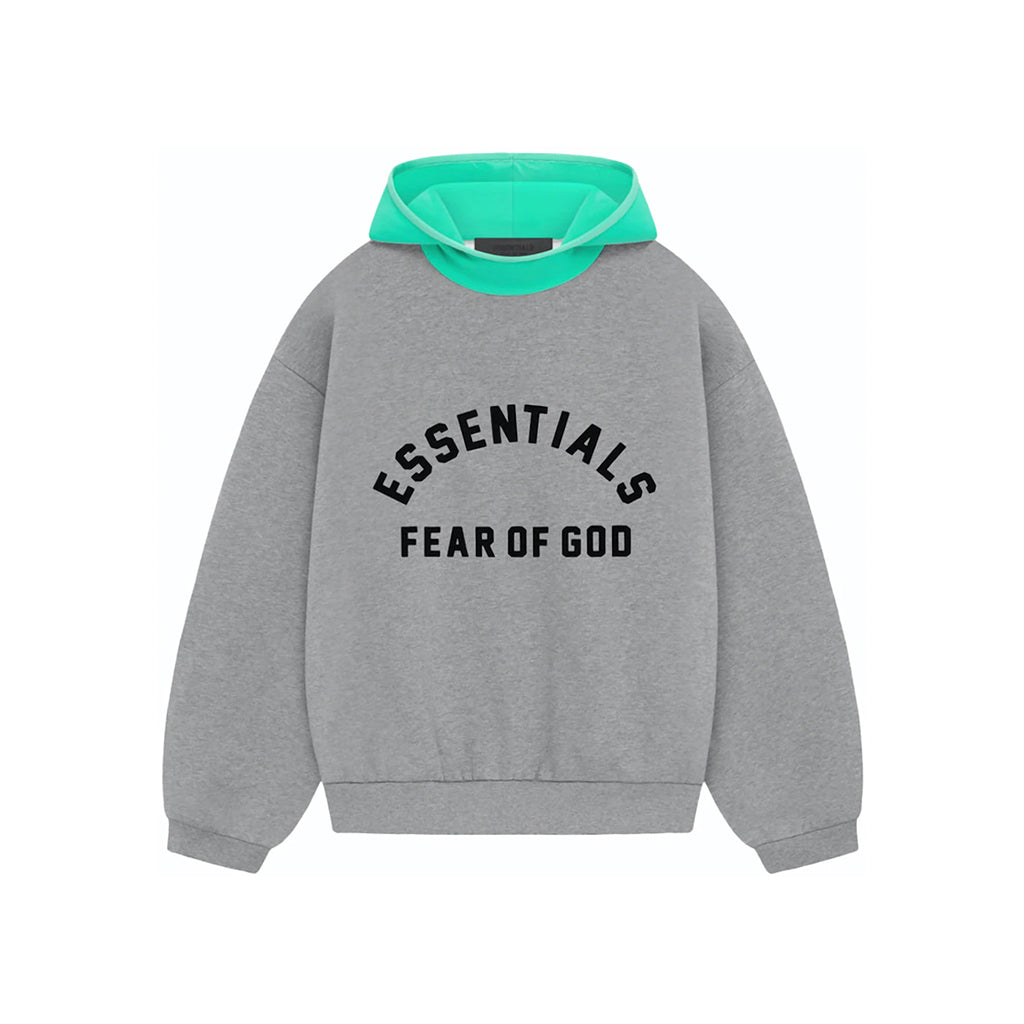 SS24 Hoodie Dark Heather Oatmeal/Mint Leaf