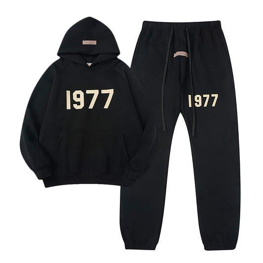 1977 Hoodie & Pants Set Black