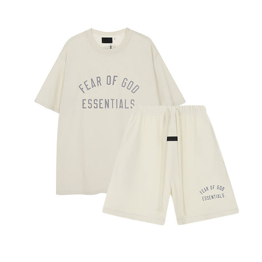 FW24 Half Arc T-Shirt / Shorts / Set - Milky White