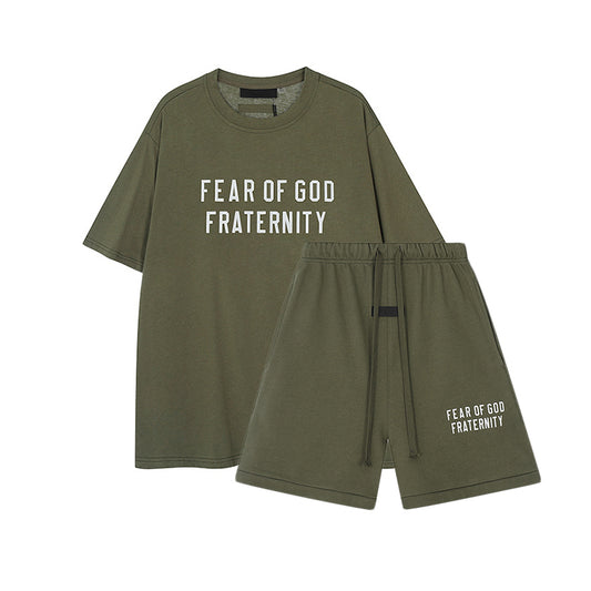 FW24 FRATERNITY T-Shirt / Shorts / Set - Turquoise