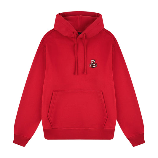 "dice" Hoodie red