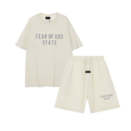 FW24 STATE T-Shirt / Shorts / Set -  Milky White