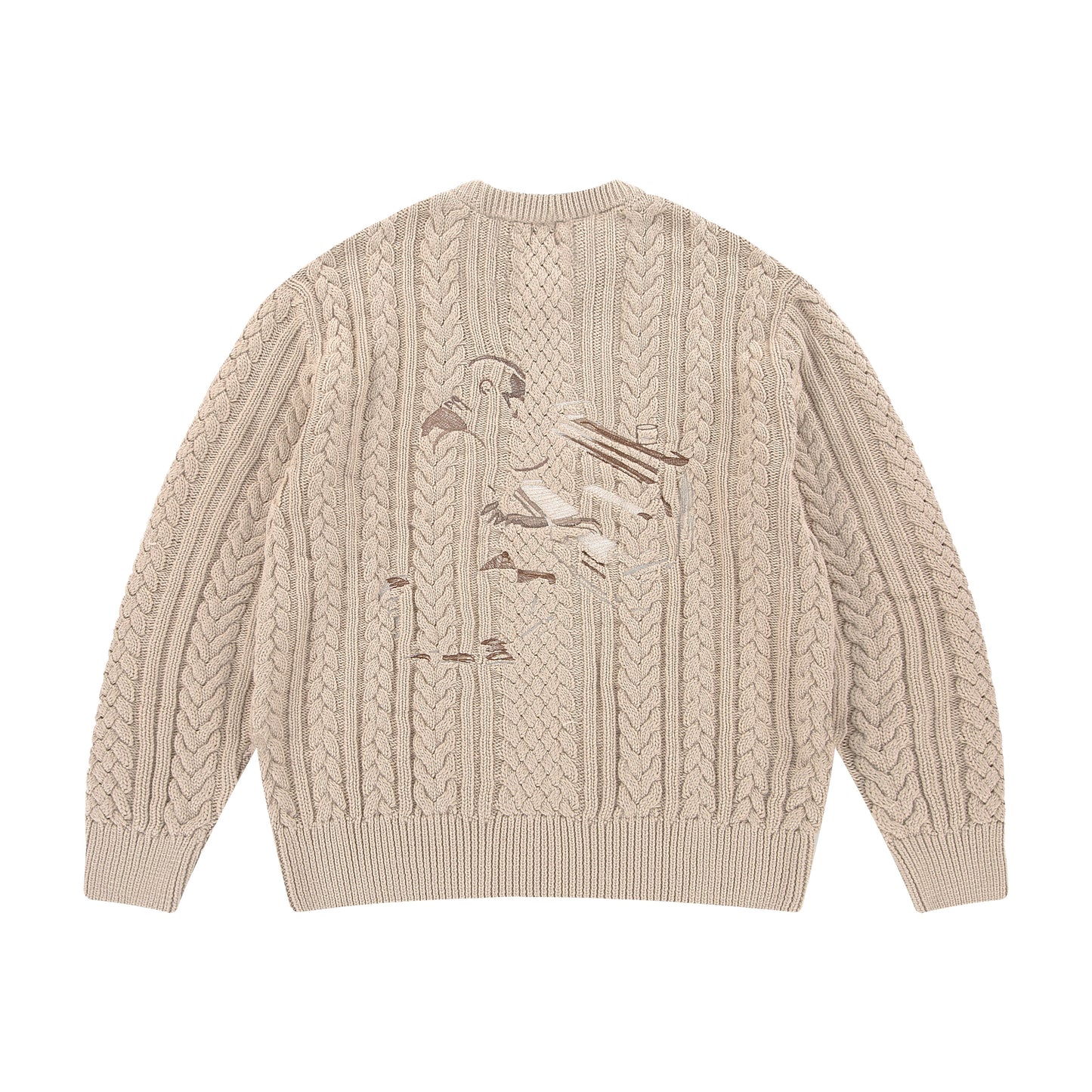 "Jazz" cable knit beige