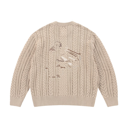 "Jazz" cable knit beige