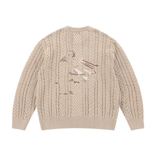 "Jazz" cable knit beige